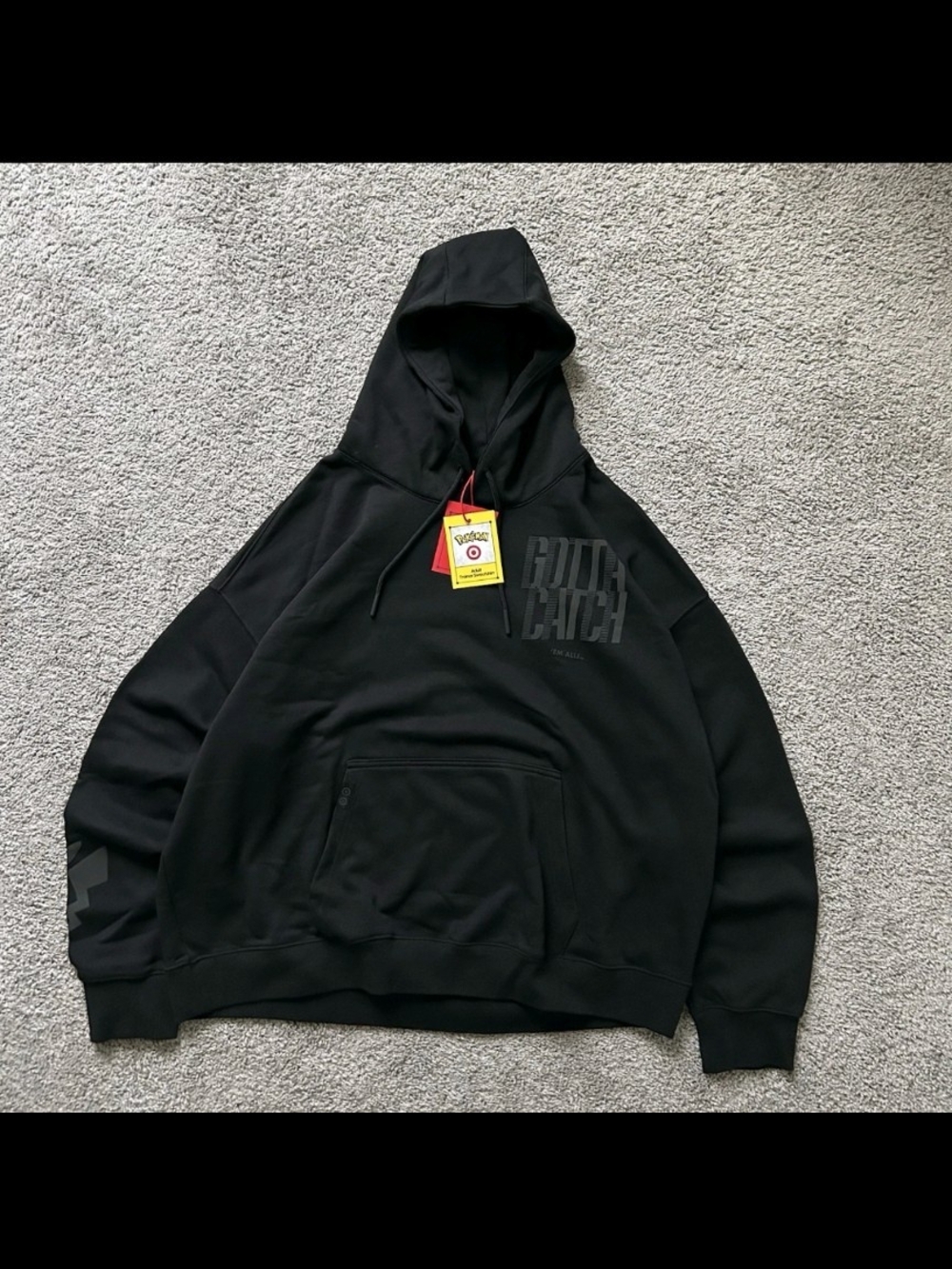 Black Graphic Pullover Hoodie - Men's Hooded Sweatshirt
